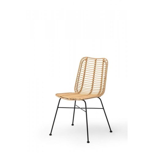  HorecaTraders Stapelstuhl Palm | PE-Rattan | Beige 