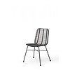 HorecaTraders Stapelstuhl Palm | PE-Rattan | Schwarz