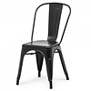 HorecaTraders Stackable chair Tolix | Steel | Black | 4 pieces