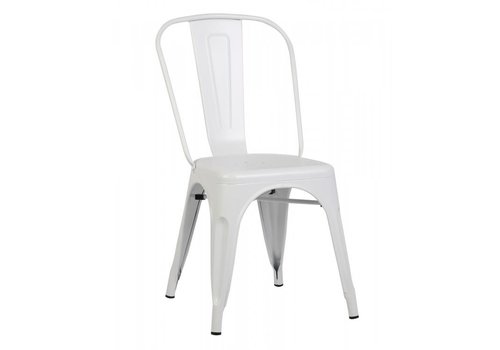  HorecaTraders Stacking chair Tolix | Steel | White | 4 pieces 
