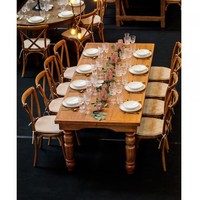 Stackable chair Crossback | Elm wood | Antique | 4 pieces
