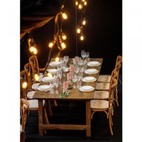 Stackable chair Crossback | Elm wood | Antique | 4 pieces