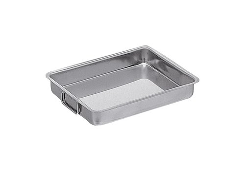  HorecaTraders Bräter | Edelstahl | 6,5 L | 2,6 kg | 33 x 43 x 6 cm 