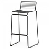 HorecaTraders Tabouret de bar empilable en fil métallique | Acier | Noir | 4 pièces