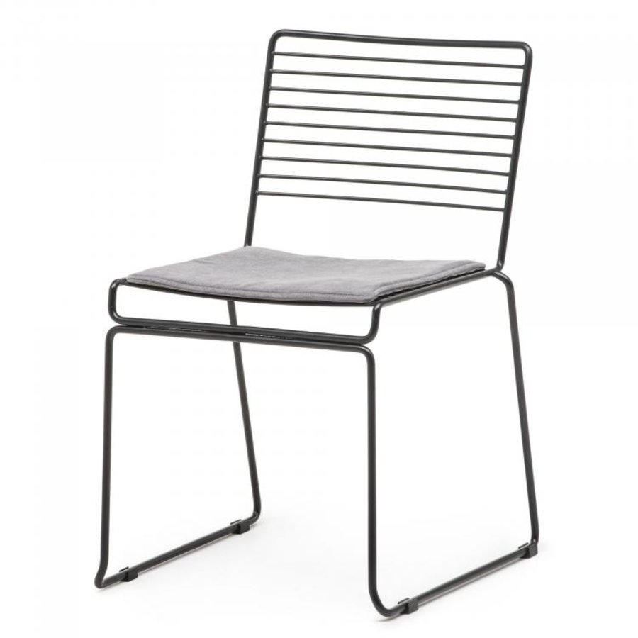 Cushion for Wire Chairs | Polyester | Grey | 45 x 36 cm | 4 pieces