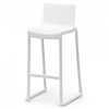 Tabouret de bar empilable Kasar | Polypropylène | Blanc | 4 pièces