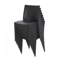 Stackable chair June | Polypropylene | Lime green | 4 pieces