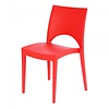 HorecaTraders Stacking chair June | Polypropylene | Red | 4 pieces