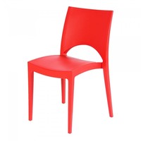 Stackable chair June | Polypropylene | Red | 4 pieces