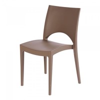 Stacking chair June | Polypropylene | Teak | 4 pieces