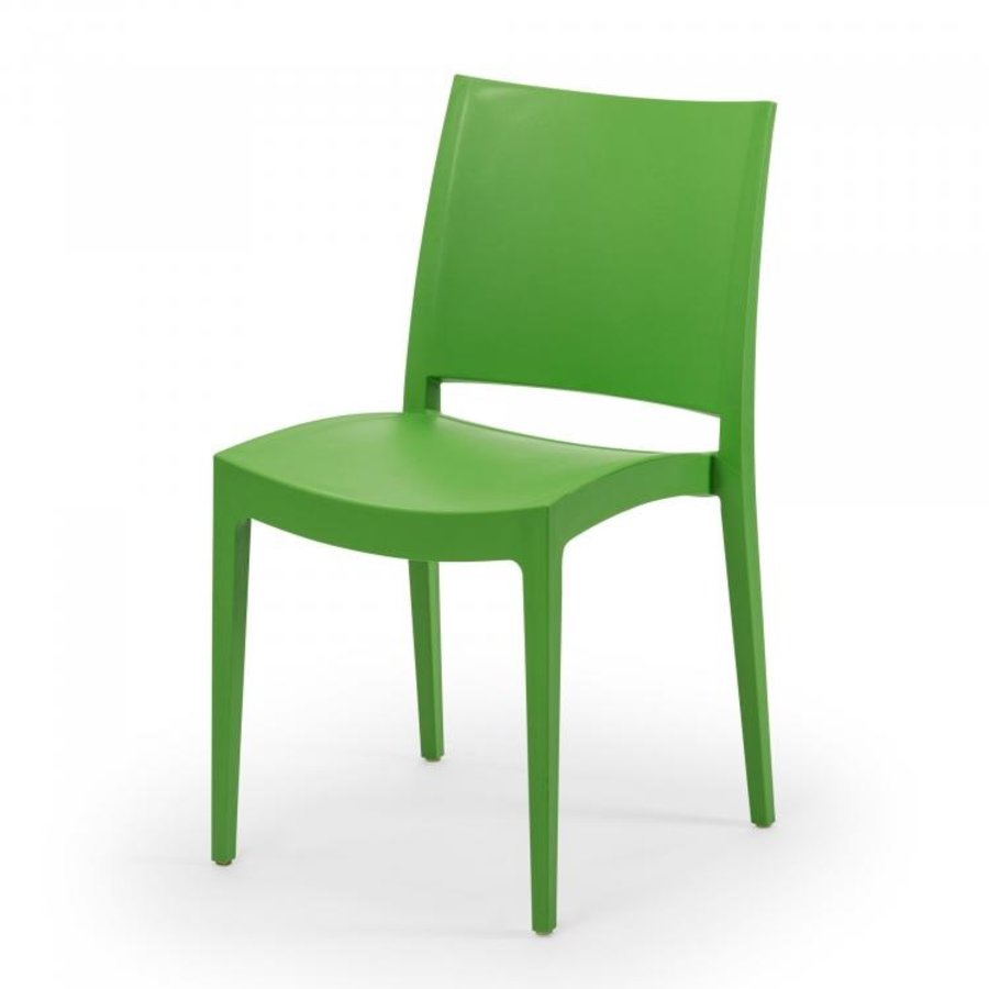 Stackable chair Jade | Polypropylene | Lime green | 4 pieces