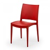 HorecaTraders Stacking chair Jade | Polypropylene | Red | 4 pieces