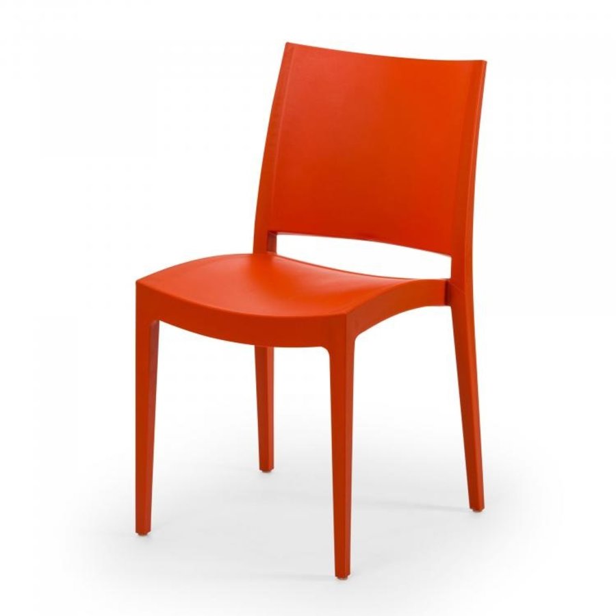 Stacking chair Jade | Polypropylene | Orange | 4 pieces