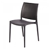HorecaTraders Chaise empilable Trix | Polypropylène | Noir | 4 pièces