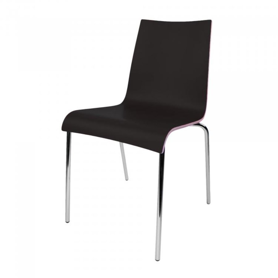 Stackable chair Scala | Laminated Plywood | Black | 4 pieces