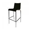 HorecaTraders Stackable Bar Stool | Laminated Miltiplex | Black | 4 pieces