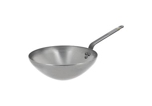  HorecaTraders Wokpan | Plaatstaal | 1.76 kg | 10 x Ø28 cm 