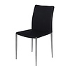 HorecaTraders Chaise empilable Spectra | Lin | Noir | 4 pièces