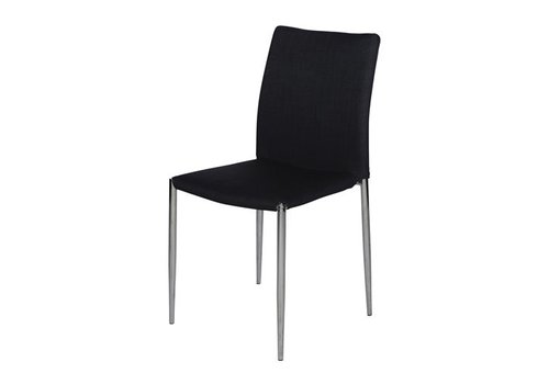  HorecaTraders Chaise empilable Spectra | Lin | Noir | 4 pièces 