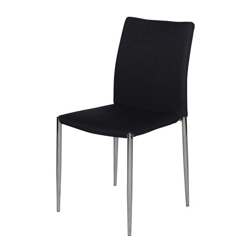  HorecaTraders Chaise empilable Spectra | Lin | Noir | 4 pièces 