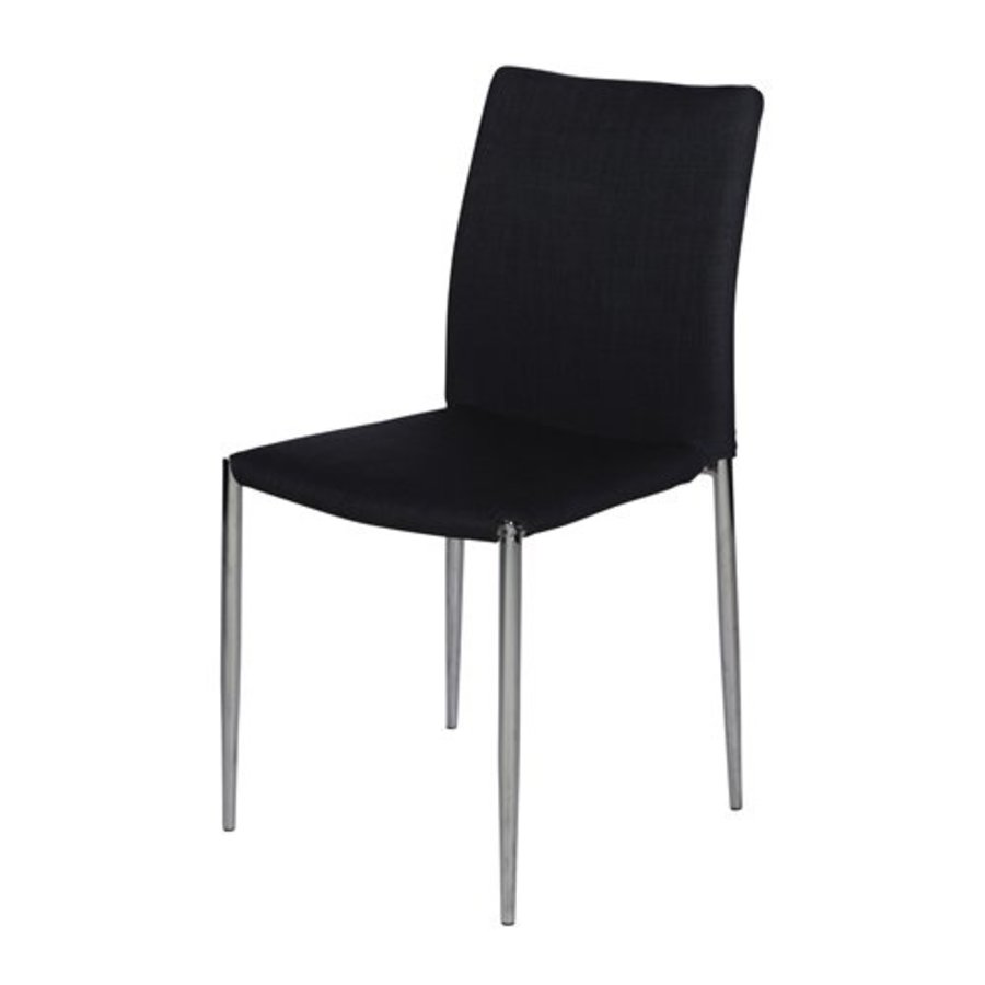 Chaise empilable Spectra | Lin | Noir | 4 pièces
