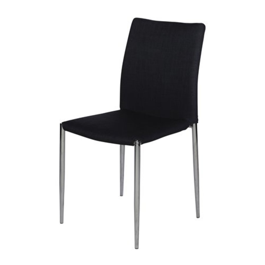 Stacking chair Spectra | Linen | Black | 4 pieces