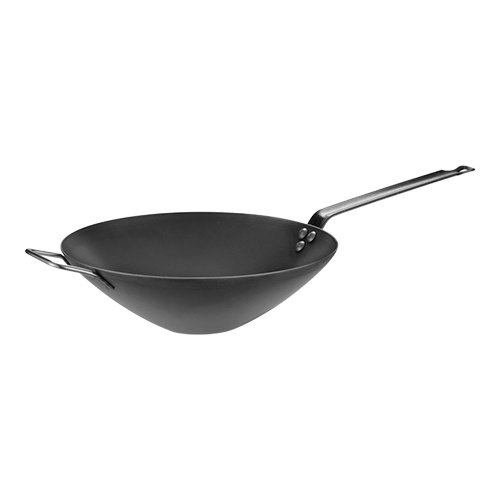  HorecaTraders wok pan | Sheet steel | 1.46kg | 9.5 x Ø30 cm 