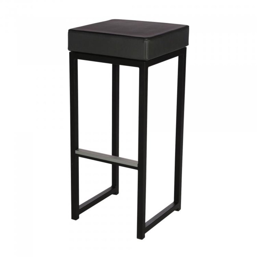 Bar stool Kubo Bar | Steel/Artificial leather | Black | 2 pieces