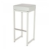 HorecaTraders Bar stool Kubo Bar | Steel/Artificial Leather | snow white | 2 pieces
