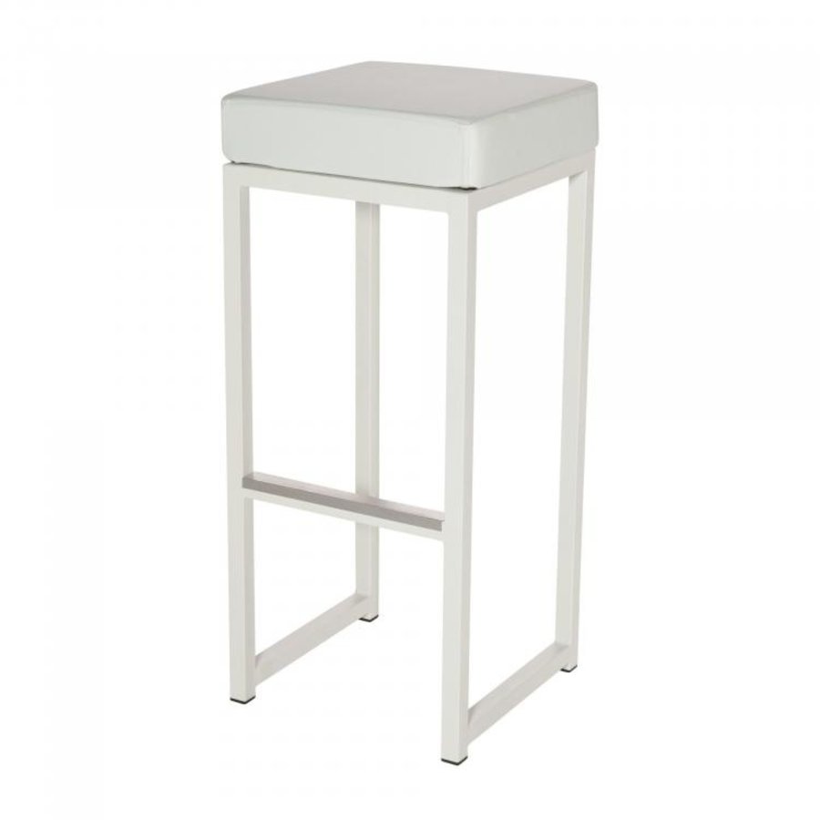 Bar stool Kubo Bar | Steel/Artificial Leather | snow white | 2 pieces