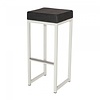 HorecaTraders Bar stool Kubo Bar | Steel/Linen | Anthracite/White | 2 pieces
