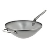 HorecaTraders Wokpfanne | Stahlblech | 1,96 kg | 10 x Ø32 cm
