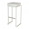 HorecaTraders Bar stool Kubo Smart Bar Alu | Aluminium/Artificial leather | Snow White | 4 pieces