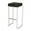 HorecaTraders Bar stool Kubo Smart Bar Alu | Aluminium/Linen | White/Anthracite | 4 pieces