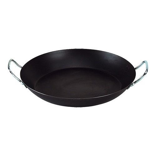  HorecaTraders Paella pan | Sheet steel | 1.4kg | Ø34 cm 