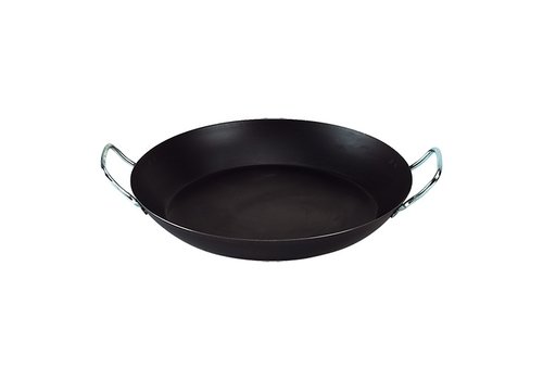  HorecaTraders Poêle à paella | Tôle d'acier | 1,6 kg | Ø37 cm 