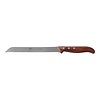 HorecaTraders Couteau à pain ondulé | acier inoxydable | Bois | 21 cm