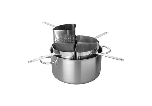  HorecaTraders Marmite à pâtes | acier inoxydable | 20,2 L | Ø35 cm 