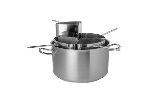  HorecaTraders Marmite à pâtes | acier inoxydable | 31,4 L | Ø40 cm 