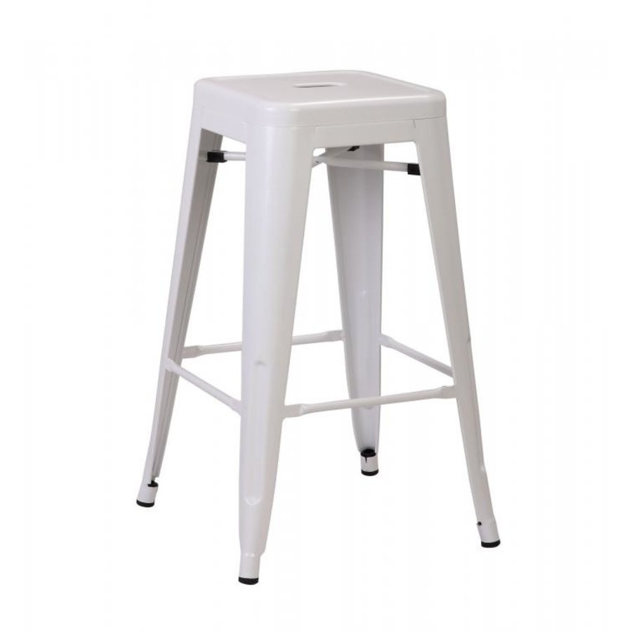 Stapelbarer Barhocker Tolix | Stahl | Weiß | 4 Stück