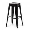 Stackable Bar Stool Tolix | Steel | Black | 4 pieces