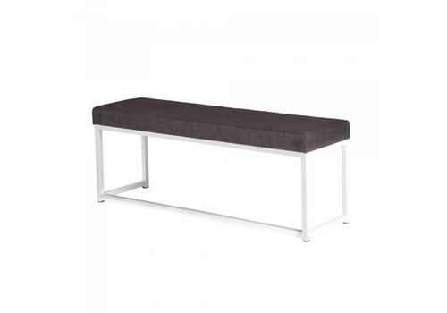  HorecaTraders Bench | Steel/Linen | White/Anthracite | 2 pieces 