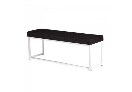  HorecaTraders Banque | Acier/Lin | Blanc/Noir | 2 pièces 