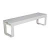 HorecaTraders Banc pliant Flow | Aluminium/Mélamine | Blanc | 160 x 40 x 45 cm