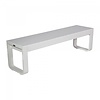 HorecaTraders Foldable Bench FLOW | Aluminium/Melamine | White | 160x40x45cm