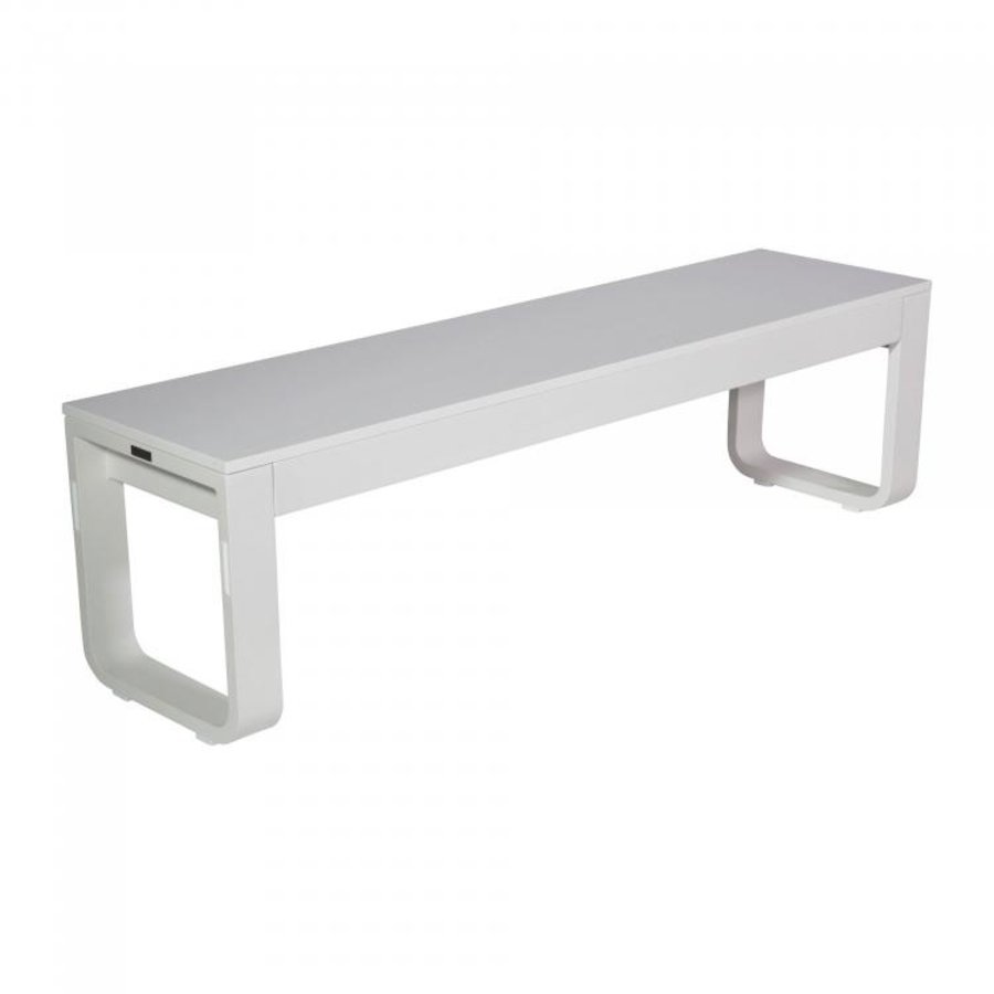Foldable Bench FLOW | Aluminium/Melamine | White | 160x40x45cm