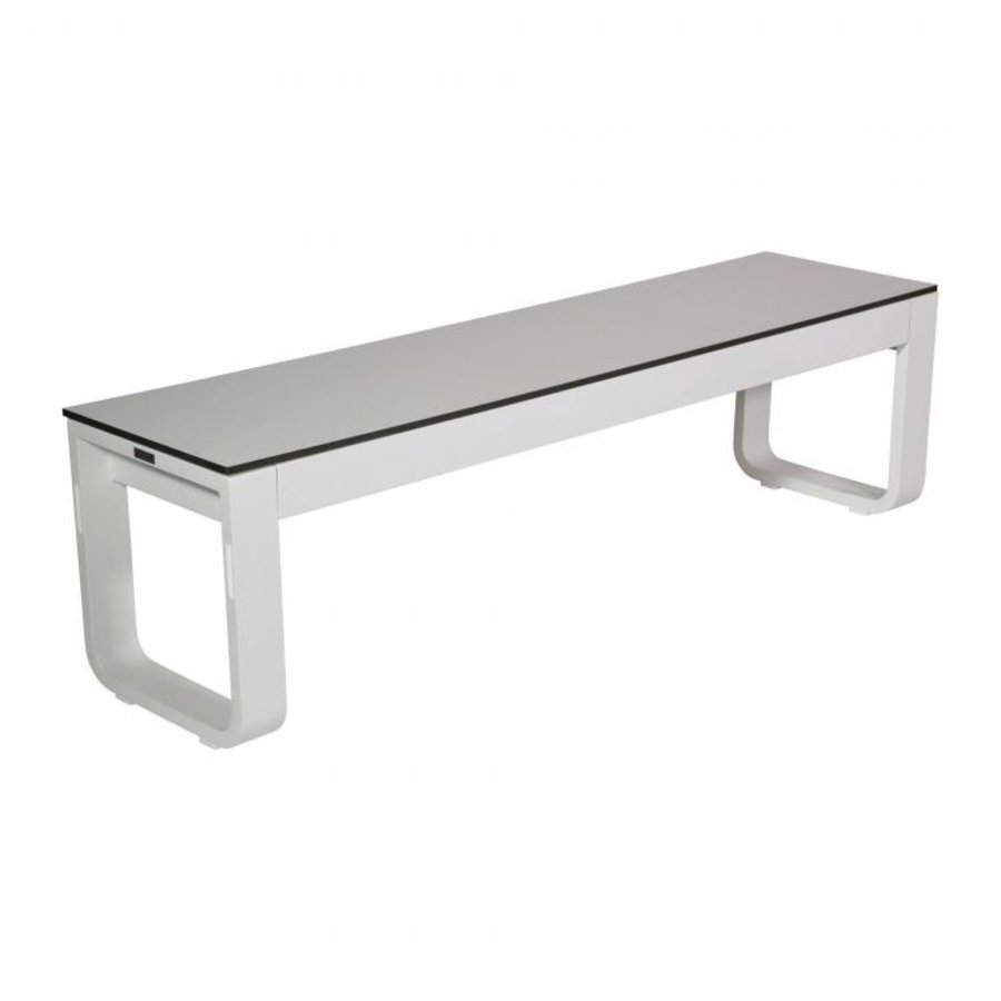Banc pliant Flow | Aluminium/Volkern | Blanc | 160 x 40 x 45 cm