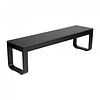 HorecaTraders Foldable Bench FLOW | Aluminium/Volkern | Black | 160x40x45cm