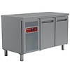 HorecaTraders Cooling table | Ventilated | 2 doors | GN 1/1 | 260L | 1350x700x880/900mm
