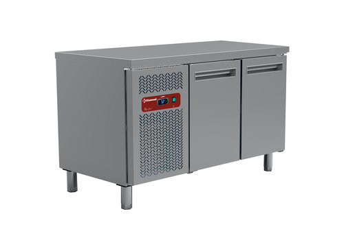  HorecaTraders Cooling table | Ventilated | 2 doors | GN 1/1 | 260L | 1350x700x880/900mm 